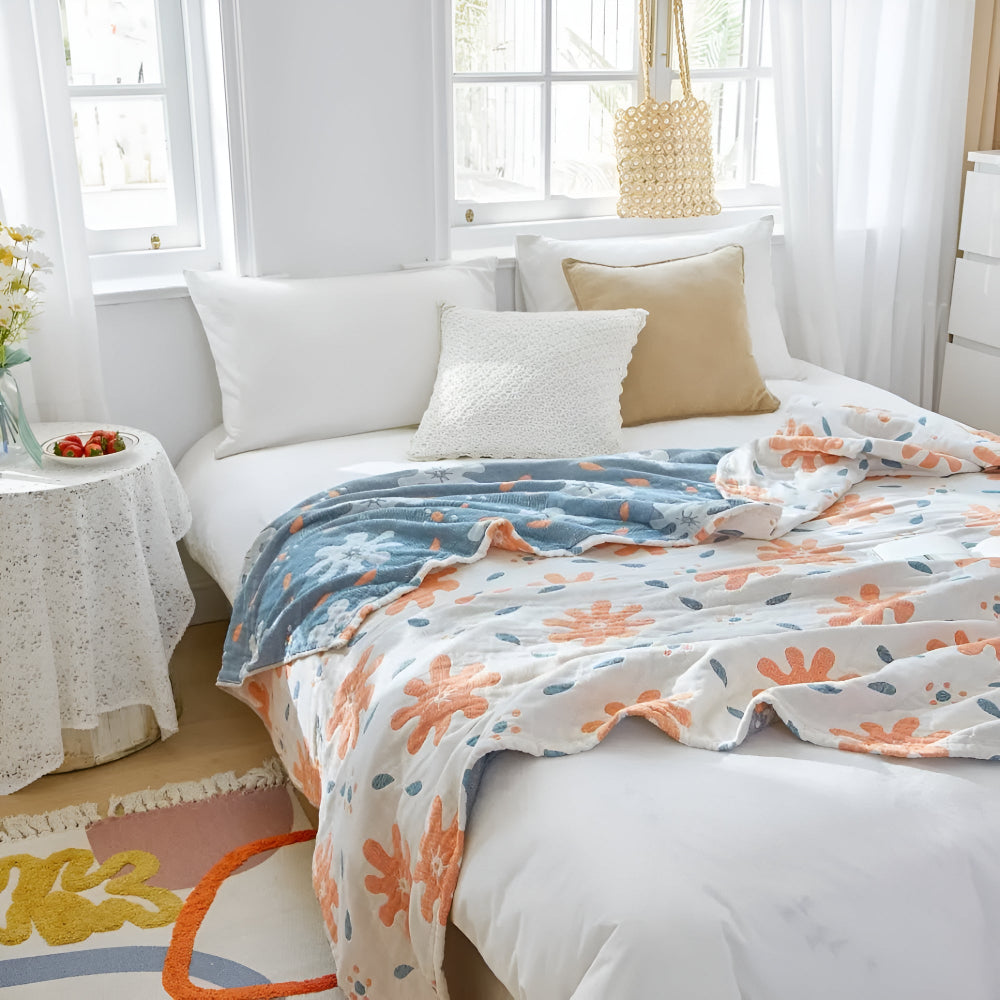 Siopsrl| Abstract Sunny Reversible Blanket