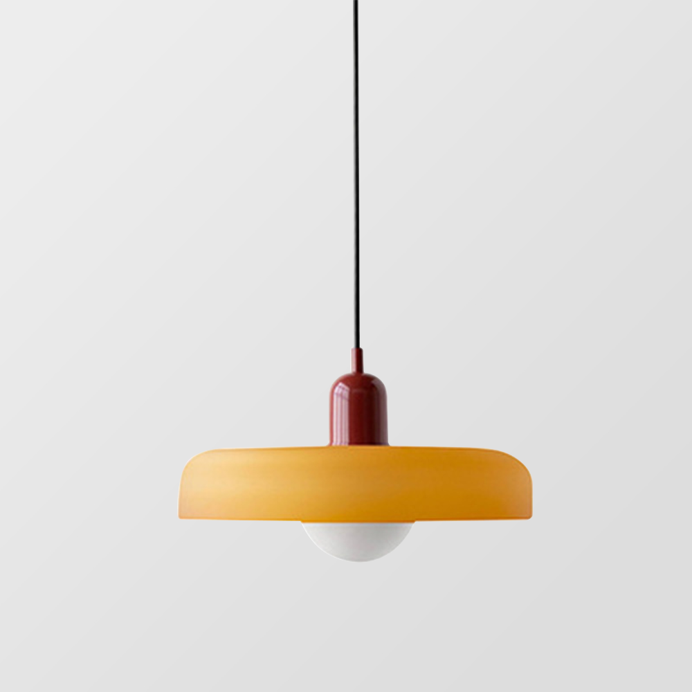 Siopsrl| Coloured Glass Pendant Light – Elegant Bauhaus-Style Hanging Lamp for Living Room & Dining Area