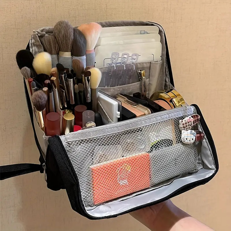 Siopsrl| Makeup Organizer Bag | Travel Cosmetic Case with Compartments | Waterproof & Structured Design