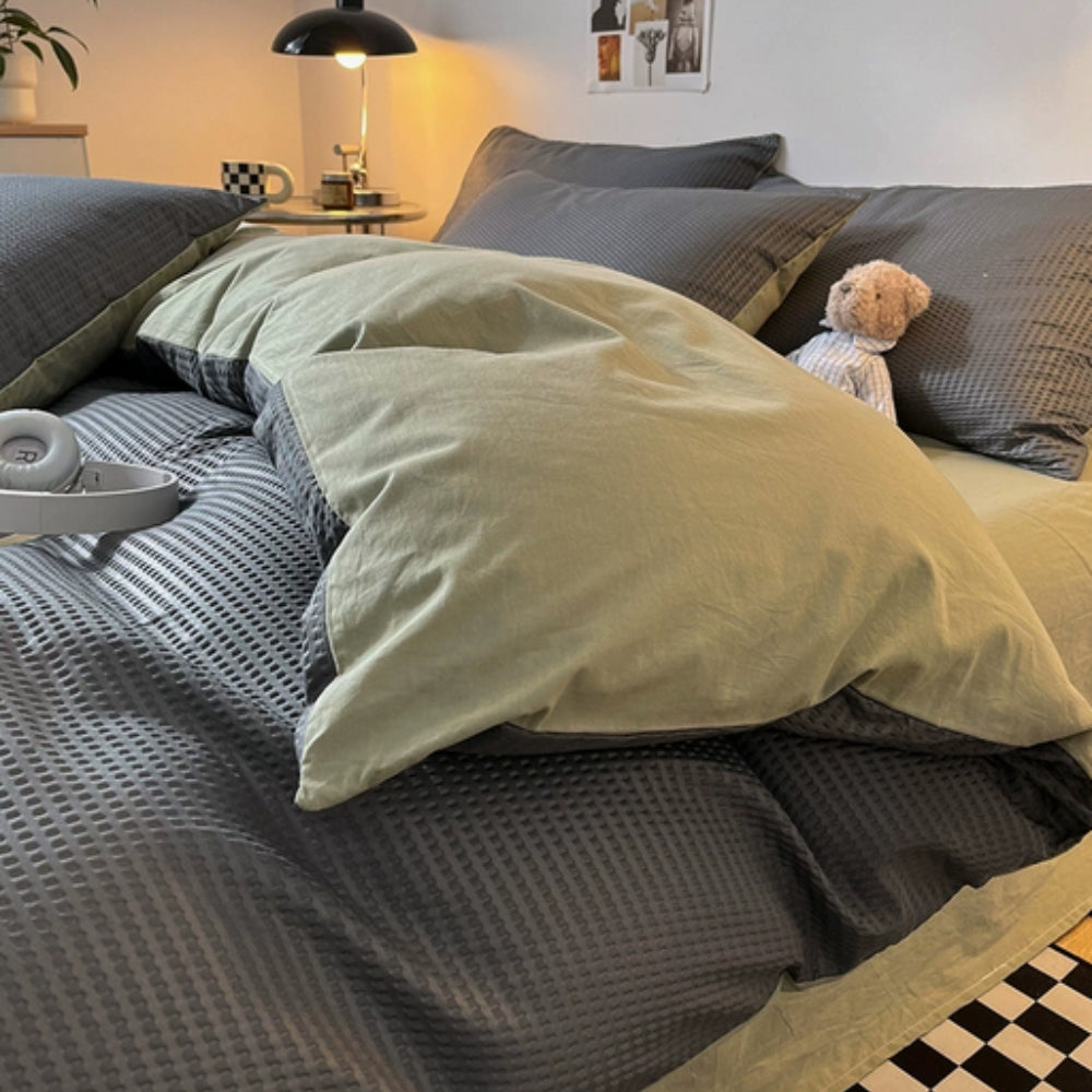 Siopsrl| Beaumont Ultra-Soft Waffle Duvet Set | 3pcs Set