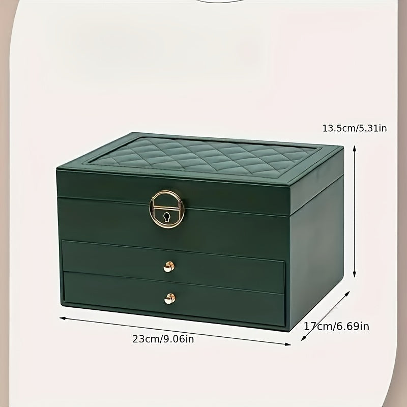 Siopsrl| Jewelry Box Leather Organizer with Drawers