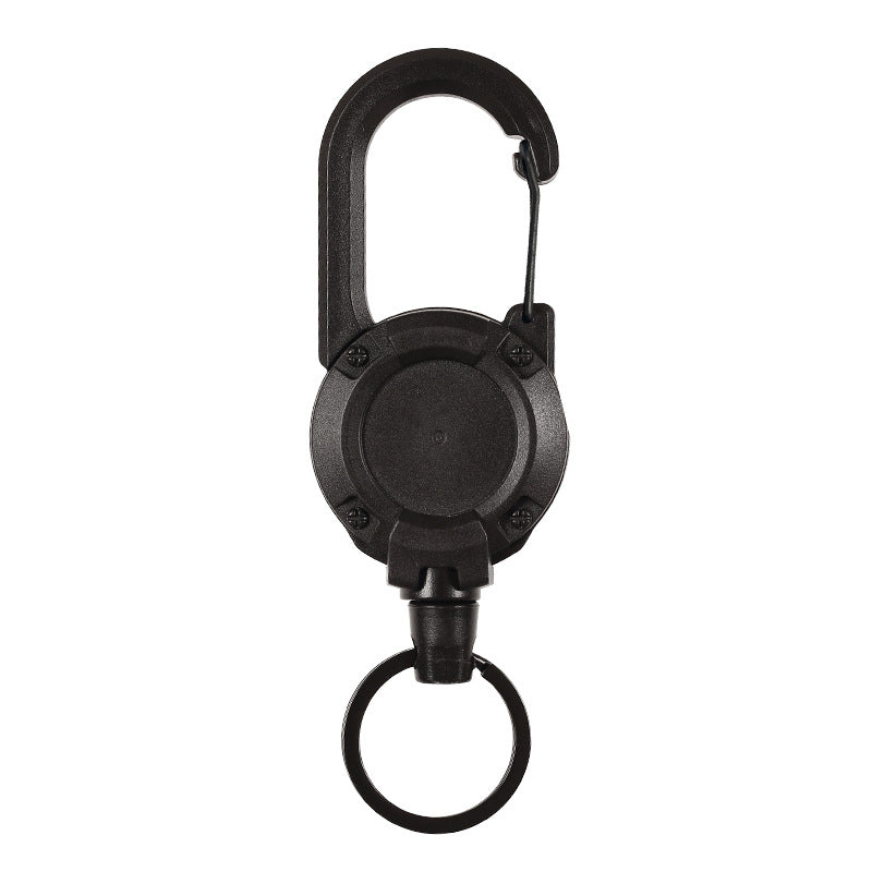 Siopsrl| Outdoor Automatic Retractable Wire Rope Luya Tactical Keychain