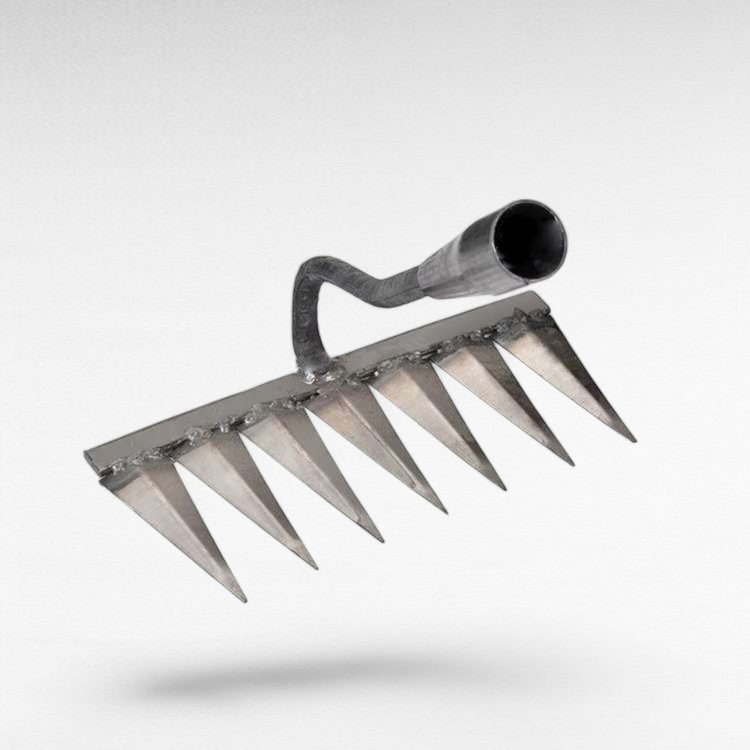 Siopsrl| Steel Garden Rake with Durable Steel Tines for Lawn Care and Yard Maintenance