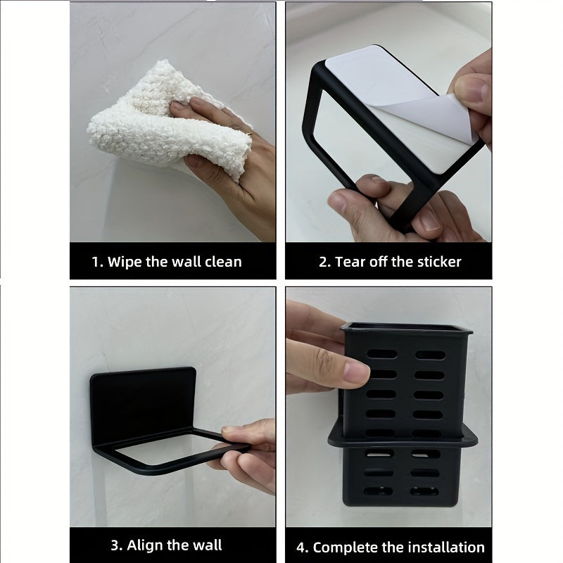 ChicStore - Black Wireless Wall Storage for Cosmetics Siopsrl