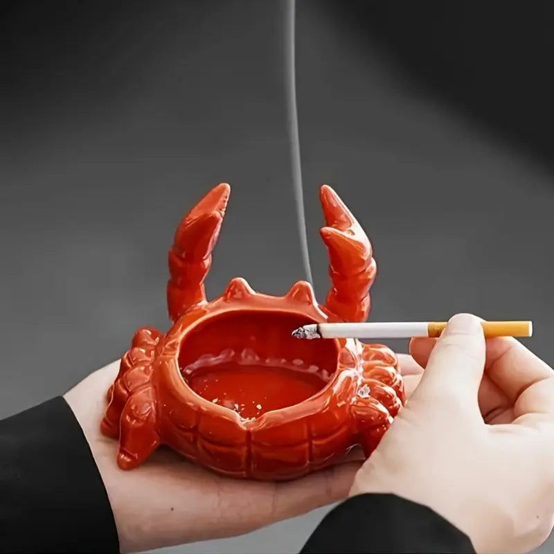 CrabbySmoke – Unique crab-shaped ashtray with lid siopsrl