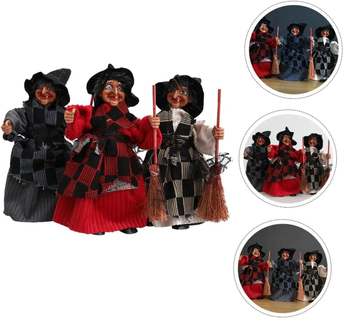 Siopsrl| Halloween Witch Doll Statue Decor Desktop
