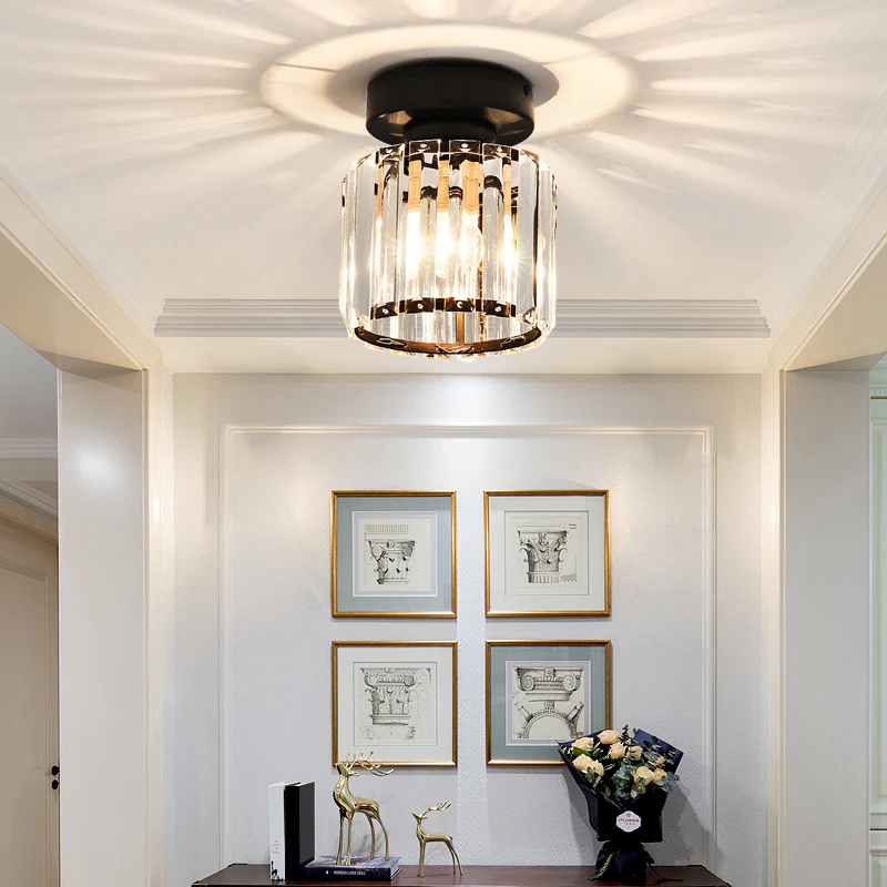 Siopsrl| Ceiling Light Crystal Flush Mount Modern Fixture