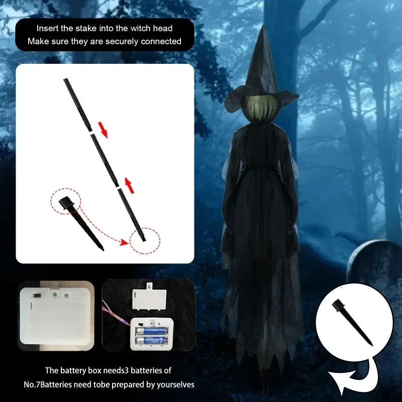 Siopsrl| Glowing Hand-Holding Halloween Witch Decor