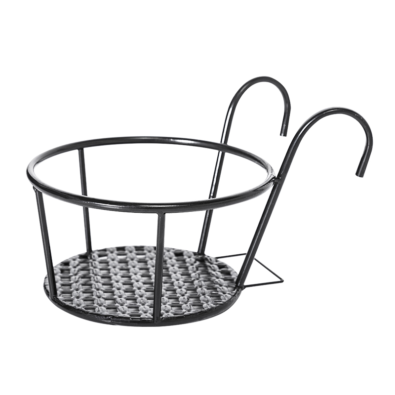 Siopsrl| Hanging Plant Basket made of Metal – Balcony Planter Pot with Hook for Garden and Terrace