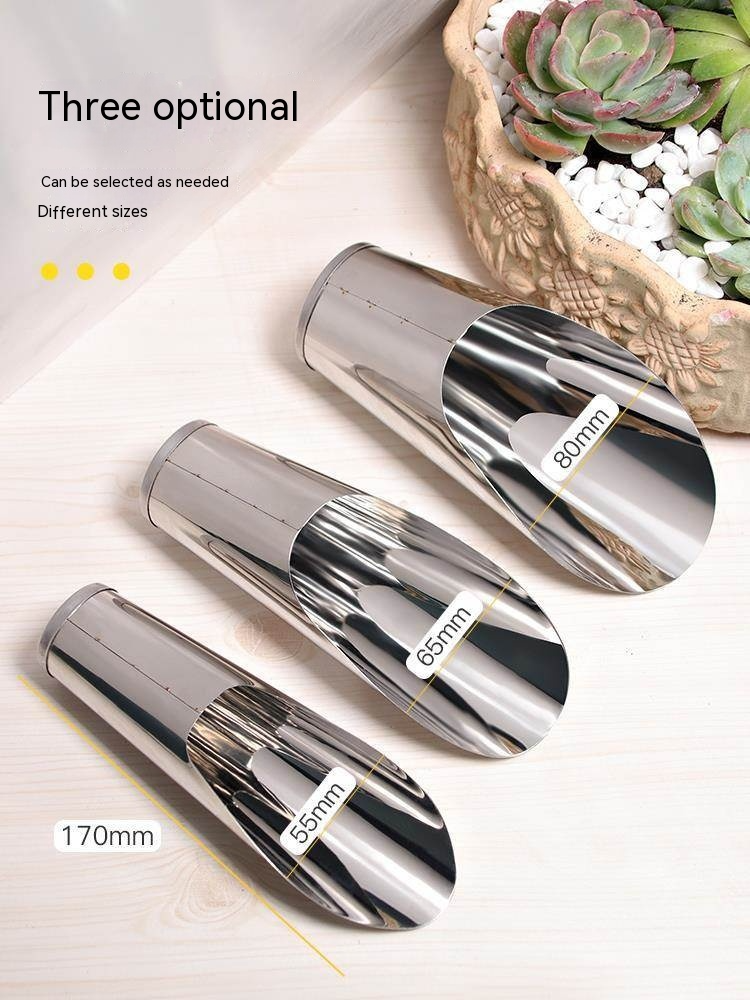 Siopsrl| Stainless Steel Scoop for Potting Soil – Robust Planting Scoop for Garden and Balcony