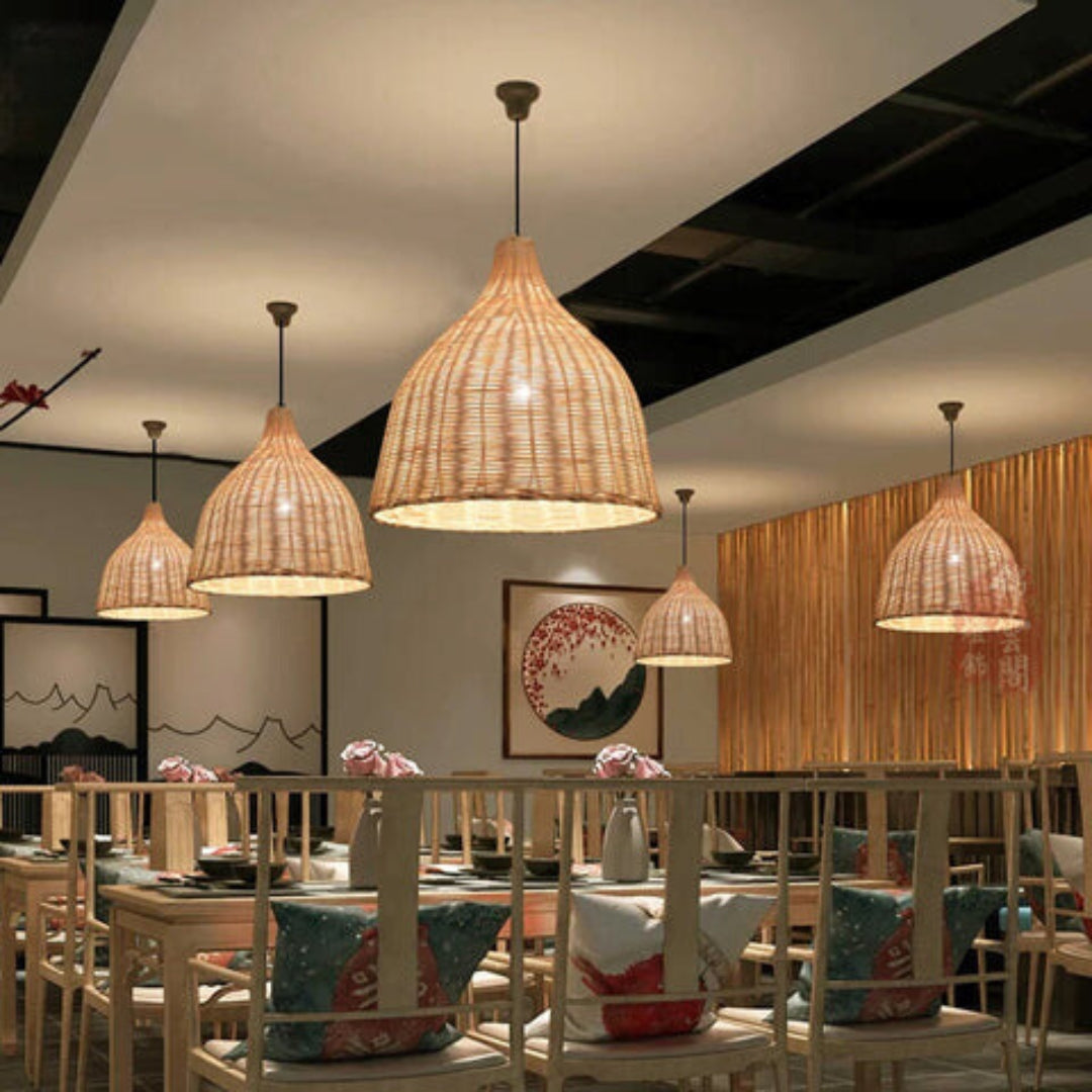 RusticGlow - Woven Rattan Pendant Light Siopsrl
