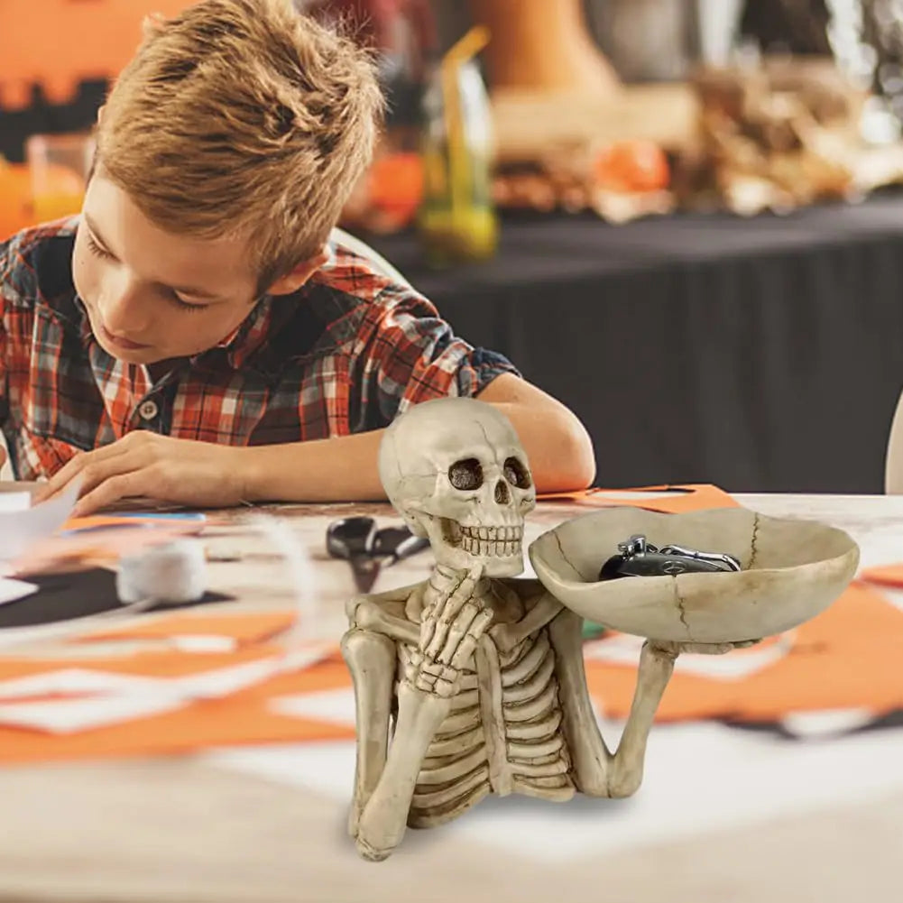 Siopsrl| Spooky Skeleton Halloween Candy Bowl