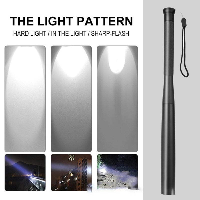 siopsrl | Baseball Bat Shaped LED Flashlight | Aluminum Alloy, 3 Lighting Modes | Emergency & Utility Use