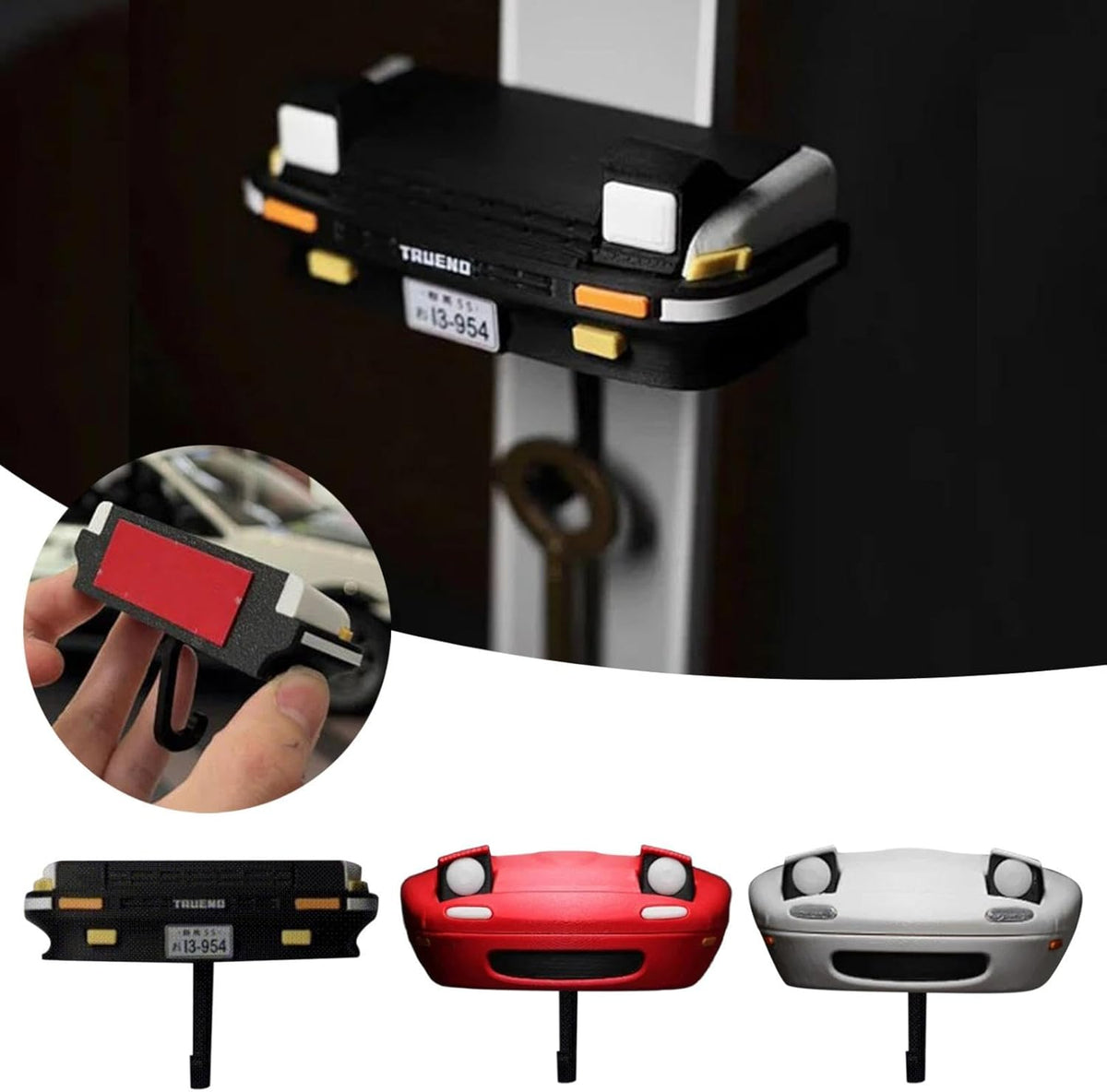 Siopsrl| Wall-Mounted Key Holder | Classic Car Design | Plastic | 21×10 cm | With Lighting