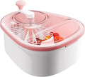 Siopsrl Fruit Washer, Fruit Cleaner Spinner, Oval, Pink