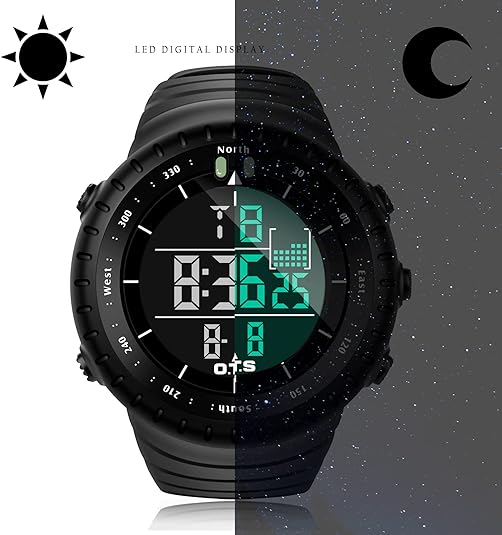 siopsrl | Henry Waterproof Men’s Digital Sports Watch – Shockproof, Tactical & LED Backlit Outdoor Timepiece