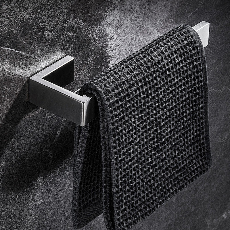 Siopsrl| Stainless Steel Bathroom Set 4-Piece Modern Style Simple Bathroom Accessory Set