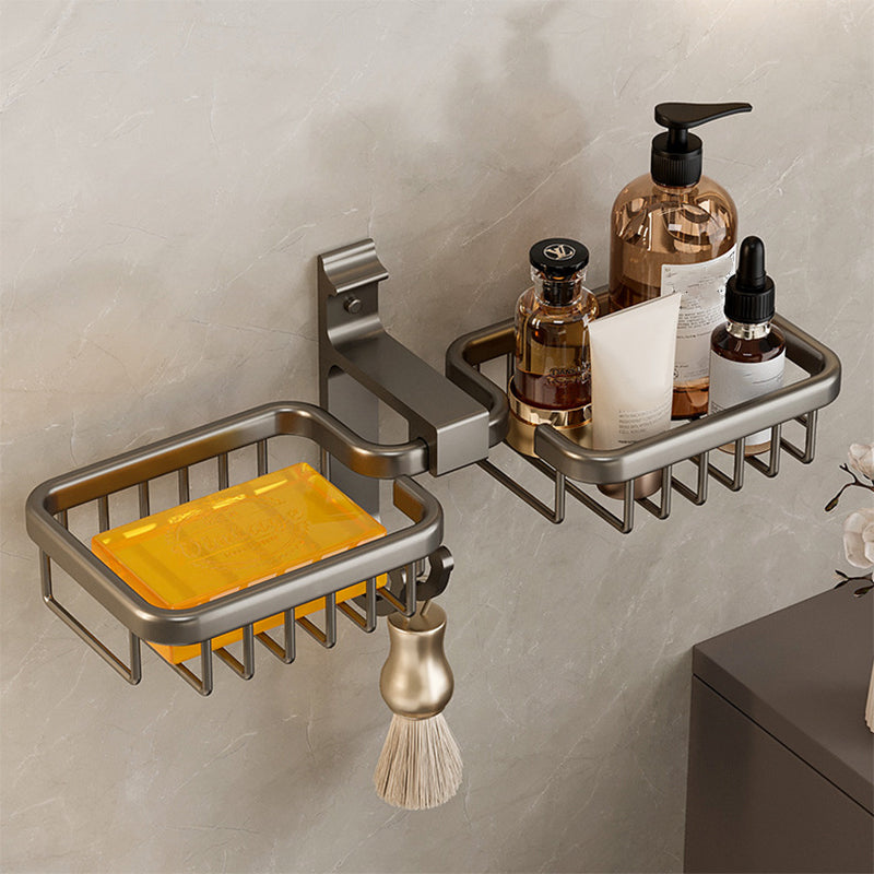 Siopsrl| Modern Bathroom Accessory Set Shelf Black/Silver/Grey Bathroom Accessories Set