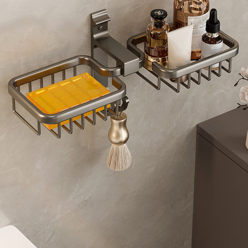 Siopsrl| Modern Bathroom Accessory Set Shelf Black/Silver/Grey Bathroom Accessories Set