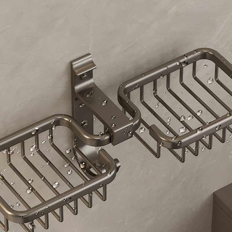 Siopsrl| Modern Bathroom Accessory Set Shelf Black/Silver/Grey Bathroom Accessories Set