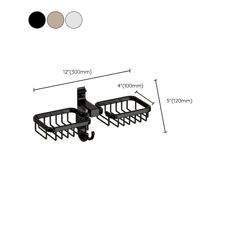 Siopsrl| Modern Bathroom Accessory Set Shelf Black/Silver/Grey Bathroom Accessories Set