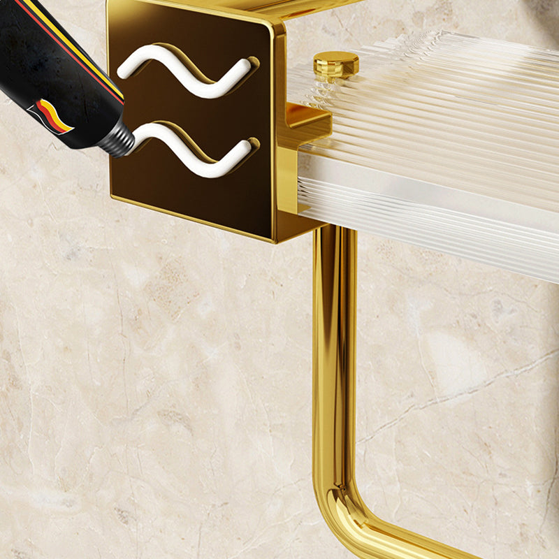 Siopsrl| Modern Silver/Gold Bathroom Hardware Set Bathroom Shelf Bathroom Set