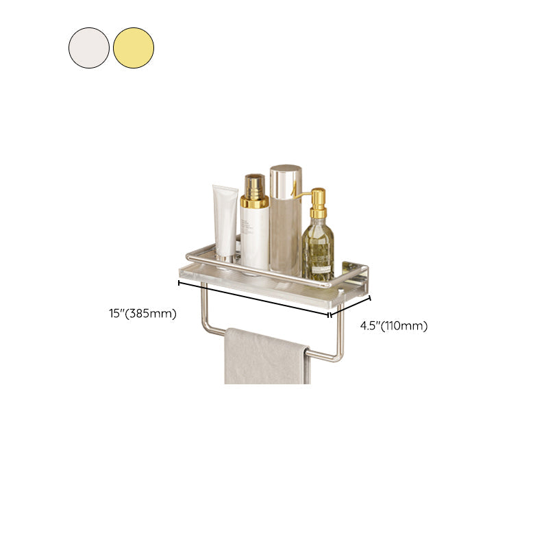 Siopsrl| Modern Silver/Gold Bathroom Hardware Set Bathroom Shelf Bathroom Set