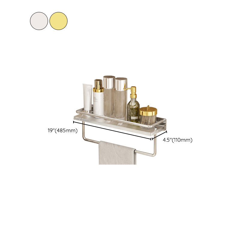 Siopsrl| Modern Silver/Gold Bathroom Hardware Set Bathroom Shelf Bathroom Set