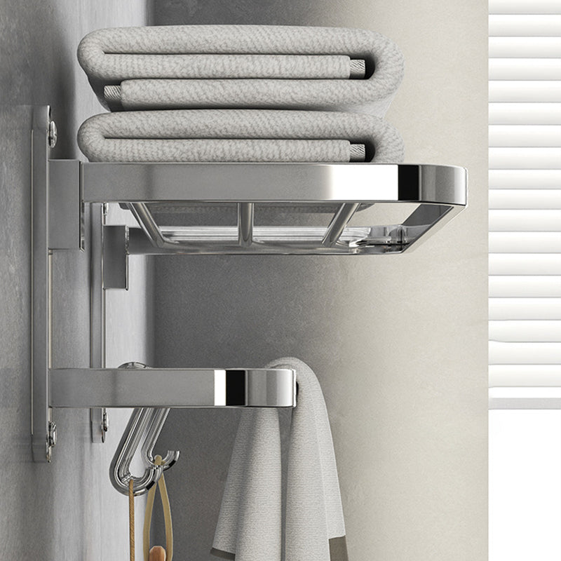 Siopsrl| Chrome Modern Bathroom Hardware Set Stainless Steel Towel Hook/Towel Rail & Bathroom Shelf