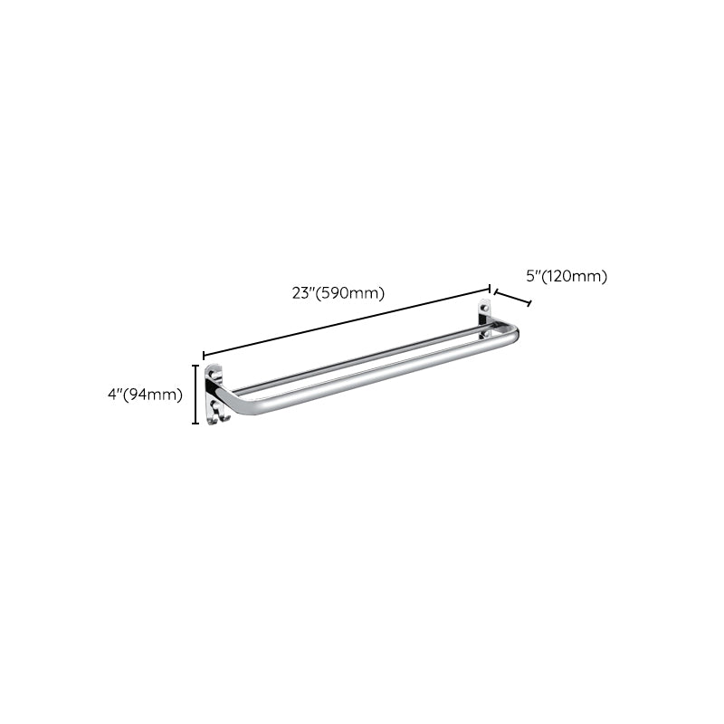 Siopsrl| Chrome Modern Bathroom Hardware Set Stainless Steel Towel Hook/Towel Rail & Bathroom Shelf