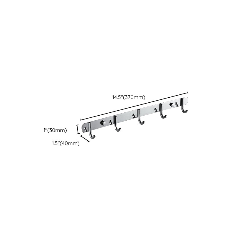 Siopsrl| Chrome Modern Bathroom Hardware Set Stainless Steel Towel Hook/Towel Rail & Bathroom Shelf