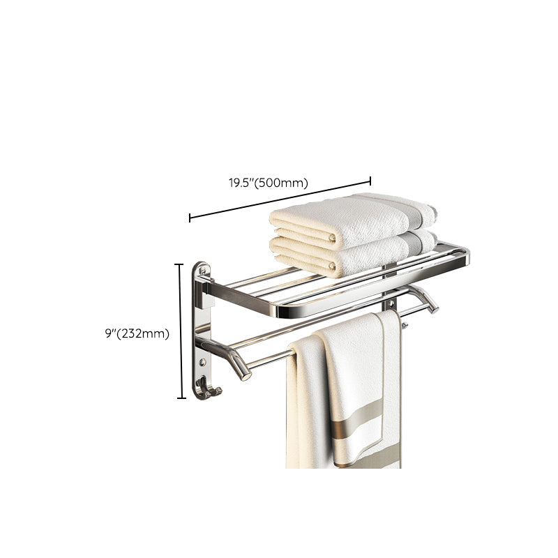 Siopsrl| Chrome Modern Bathroom Hardware Set Stainless Steel Towel Hook/Towel Rail & Bathroom Shelf
