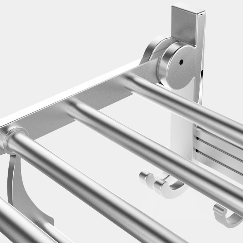 Siopsrl| Chrome/Black Classic Bathroom Accessory Set Modern Bath Shelf/Towel Bar & Paper Holder