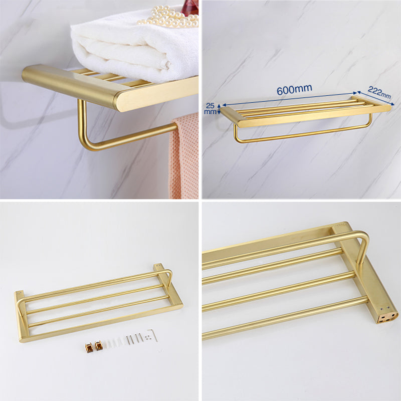 Siopsrl| Modern Bathroom Hardware Set Gold Towel Bar Bath Hardware Set