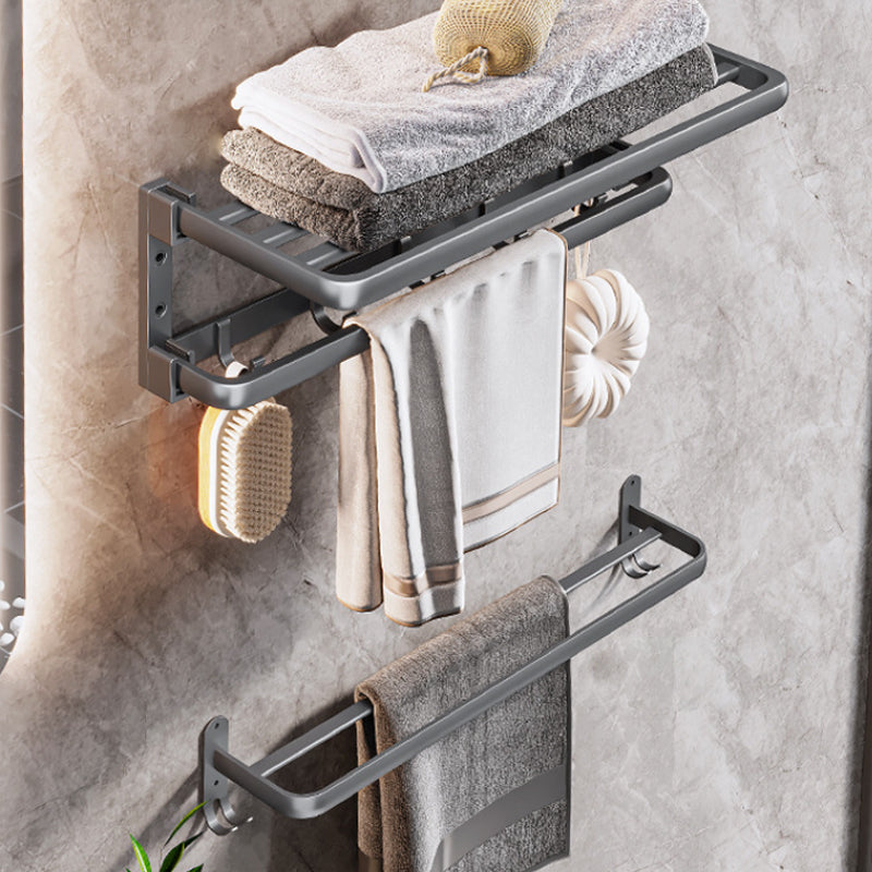 Siopsrl| Modern Bathroom Accessories Hardware Set Gray Towel Bar Bathroom Shelf Bathroom Hardware Set