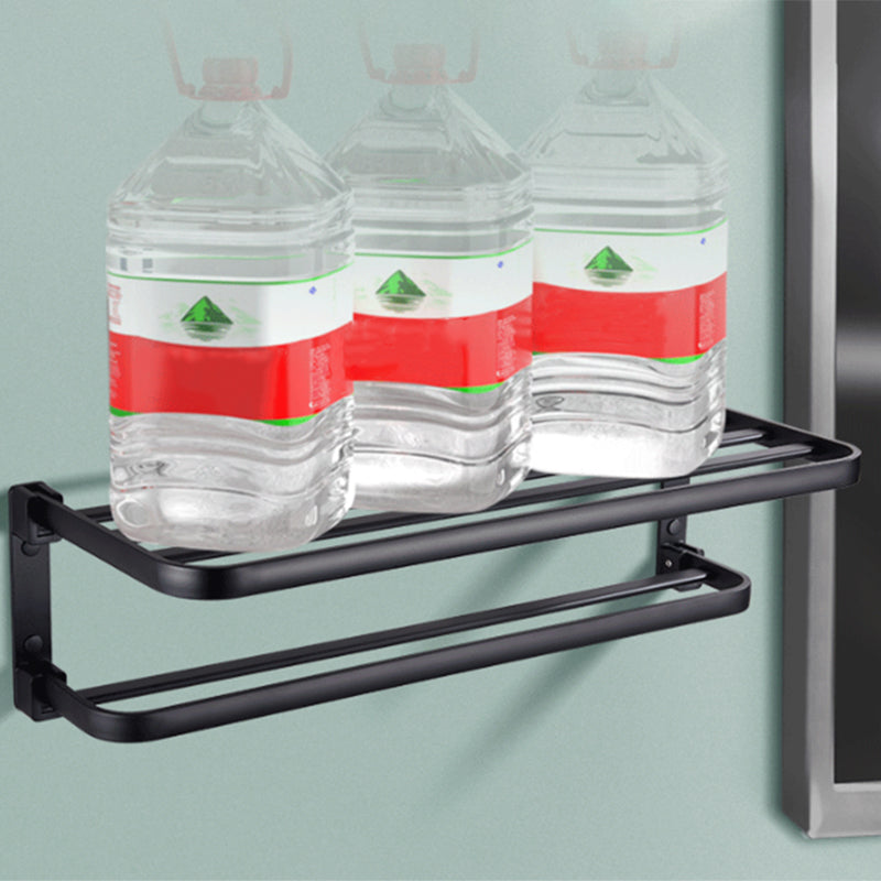 Siopsrl| Modern Bathroom Accessory Set Matte Black/Grey Bathroom Shelf/Towel Holder & Paper Holder