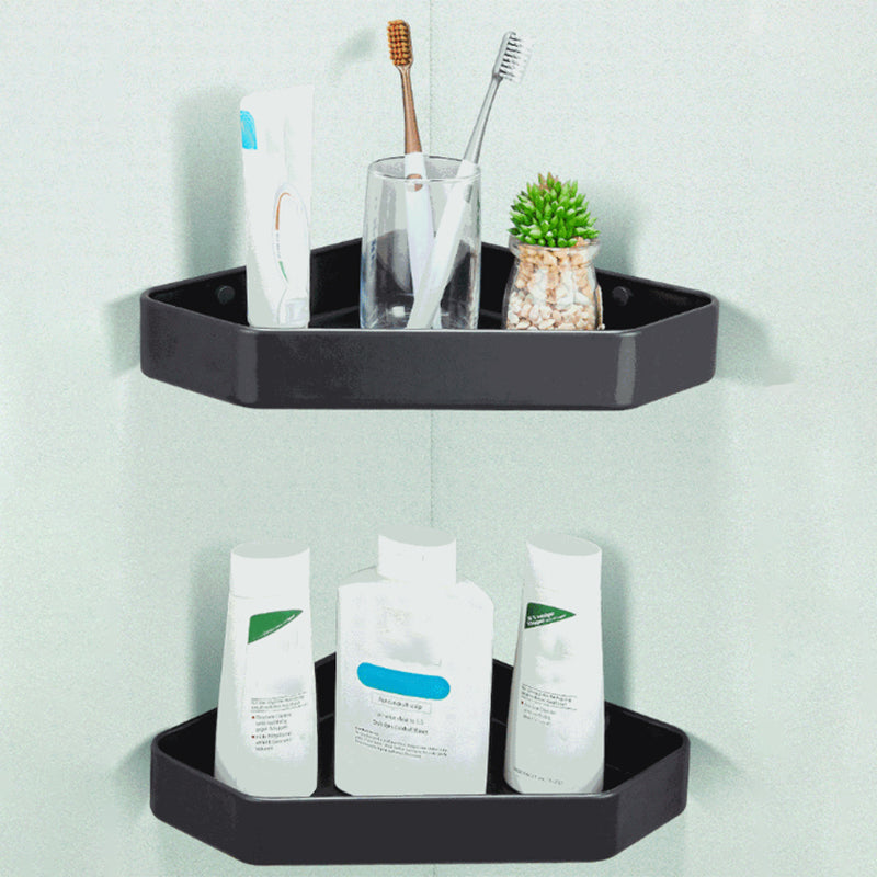 Siopsrl| Modern Bathroom Accessory Set Matte Black/Grey Bathroom Shelf/Towel Holder & Paper Holder