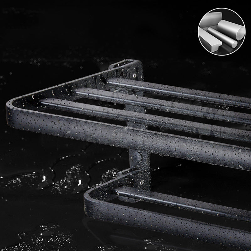 Siopsrl| Modern Bathroom Accessory Set Matte Black/Grey Bathroom Shelf/Towel Holder & Paper Holder