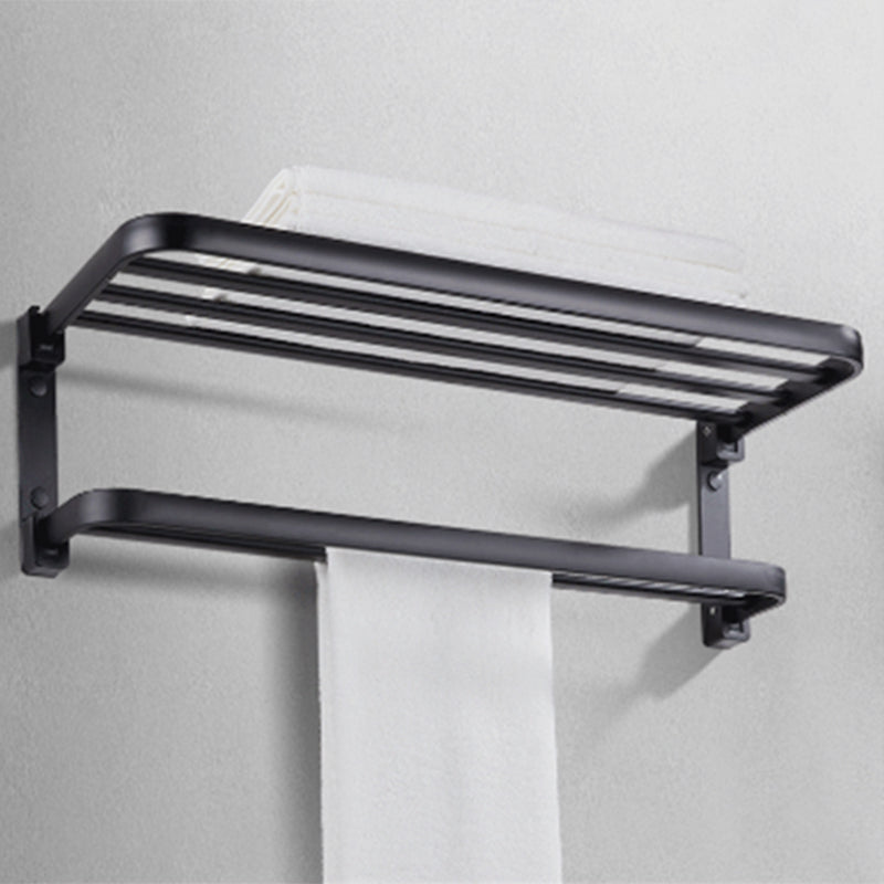 Siopsrl| Modern Bathroom Accessory Set Matte Black/Grey Bathroom Shelf/Towel Holder & Paper Holder