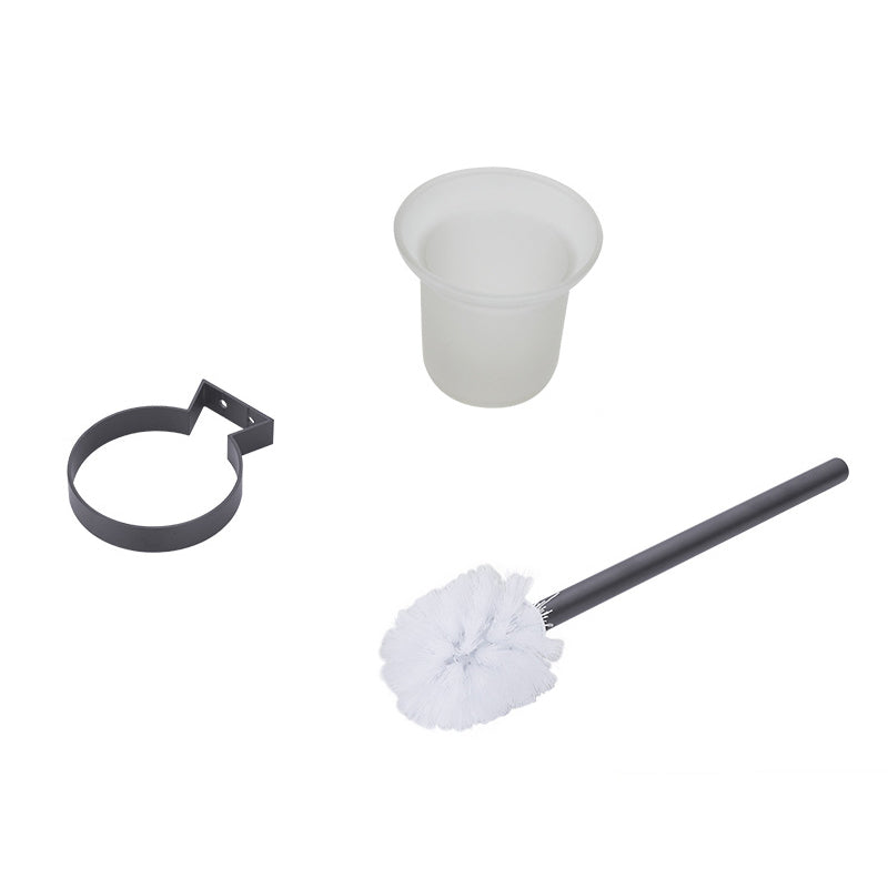 Siopsrl| Modern Bathroom Accessory Set Matte Black/Grey Bathroom Shelf/Towel Holder & Paper Holder