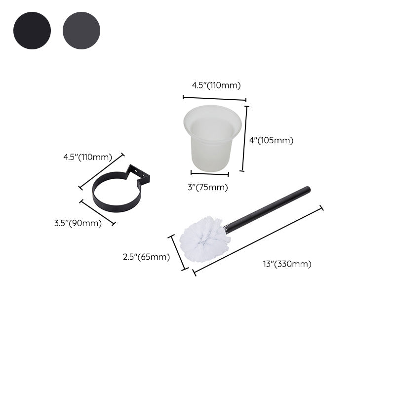 Siopsrl| Modern Bathroom Accessory Set Matte Black/Grey Bathroom Shelf/Towel Holder & Paper Holder