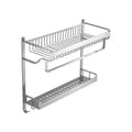 Siopsrl| Black / Silver Bathroom Accessories Aluminum Hardware Set Bathroom Shelf