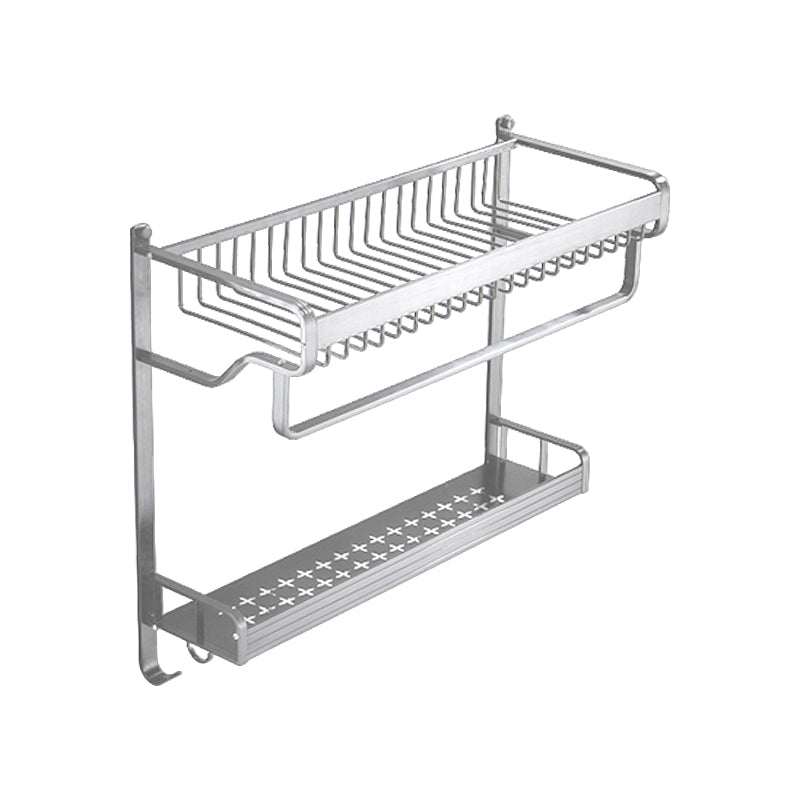 Siopsrl| Black / Silver Bathroom Accessories Aluminum Hardware Set Bathroom Shelf