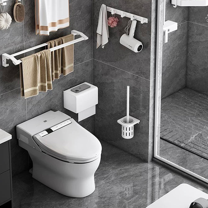 Siopsrl| Modern White Bathroom Hardware Set Towel Rack Bath Shelf Bathroom Hardware Set