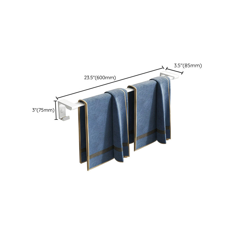 Siopsrl| Modern White Bathroom Hardware Set Towel Rack Bath Shelf Bathroom Hardware Set
