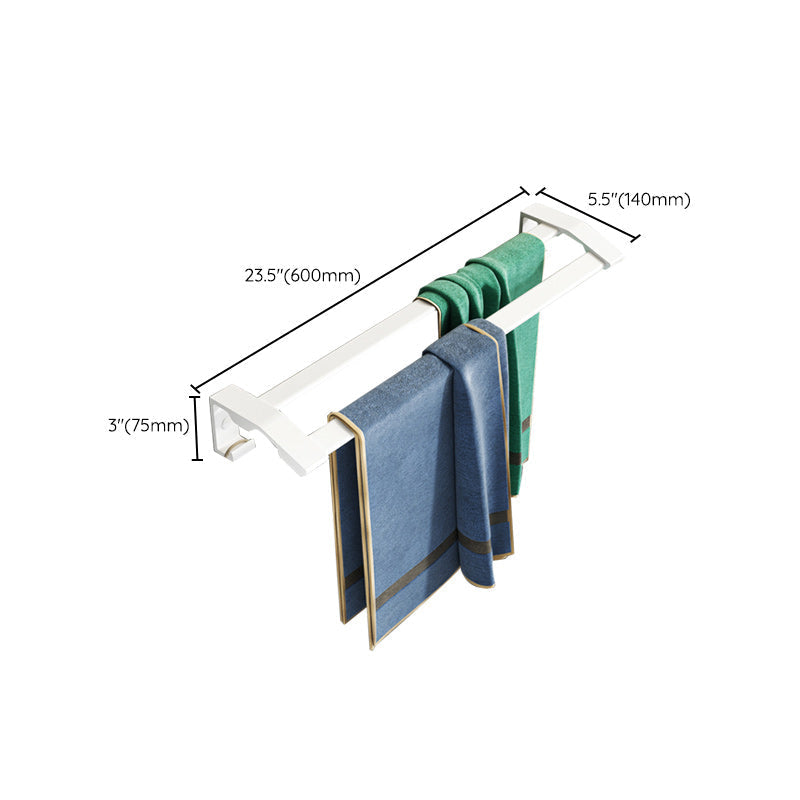Siopsrl| Modern White Bathroom Hardware Set Towel Rack Bath Shelf Bathroom Hardware Set