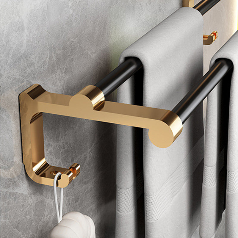 Siopsrl| Modernism Bathroom Accessories Hardware Set Black & Gold Bathroom Shelf/Towel Bar