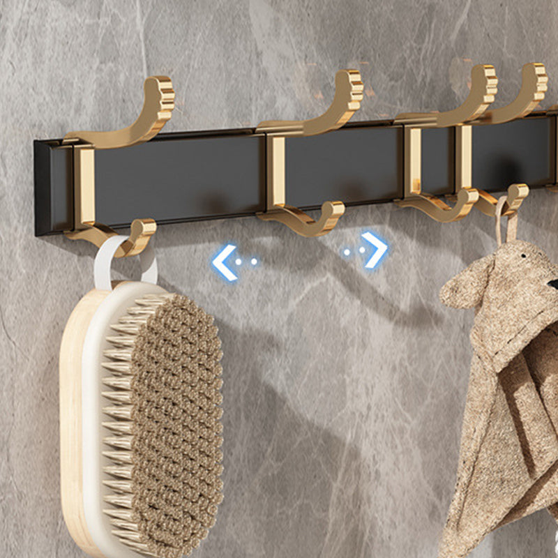 Siopsrl| Modernism Bathroom Accessories Hardware Set Black & Gold Bathroom Shelf/Towel Bar