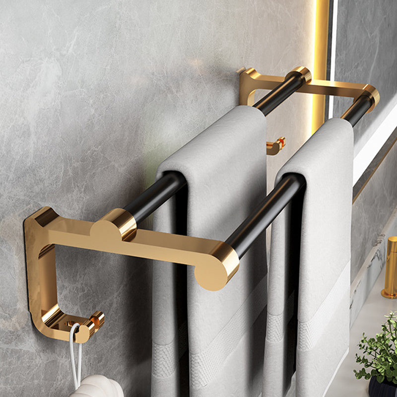 Siopsrl| Modernism Bathroom Accessories Hardware Set Black & Gold Bathroom Shelf/Towel Bar