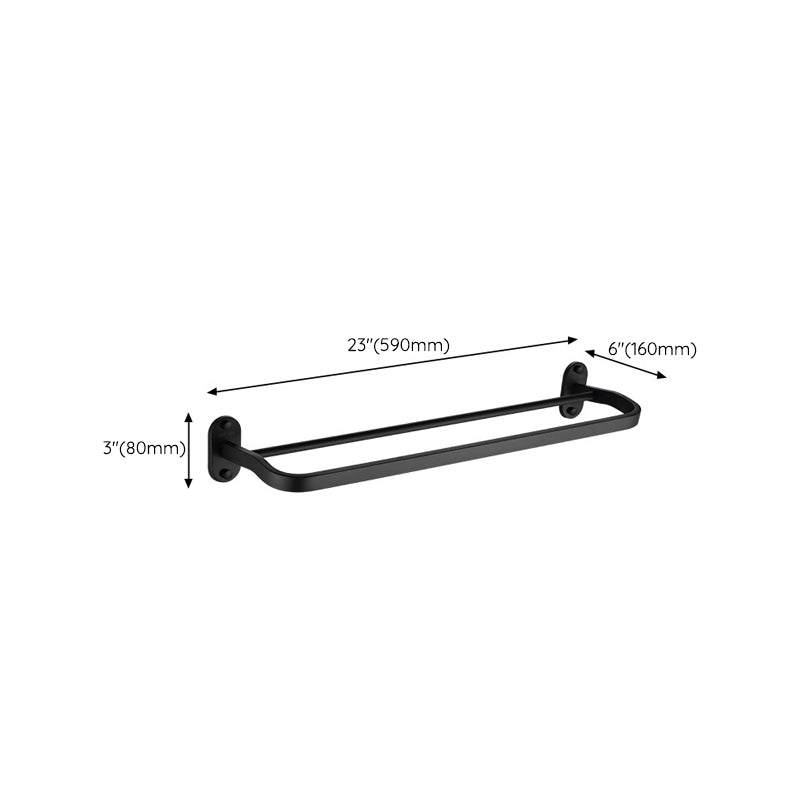 Siopsrl| Modern Bathroom Accessory Set Bath Shelf Towel Holder Matte Black Bath Hardware Set